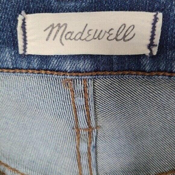 Madewell 9” High-Rise Skinny Jeans Torn Knee Edition Distressed Size 28 - Picture 5 of 6